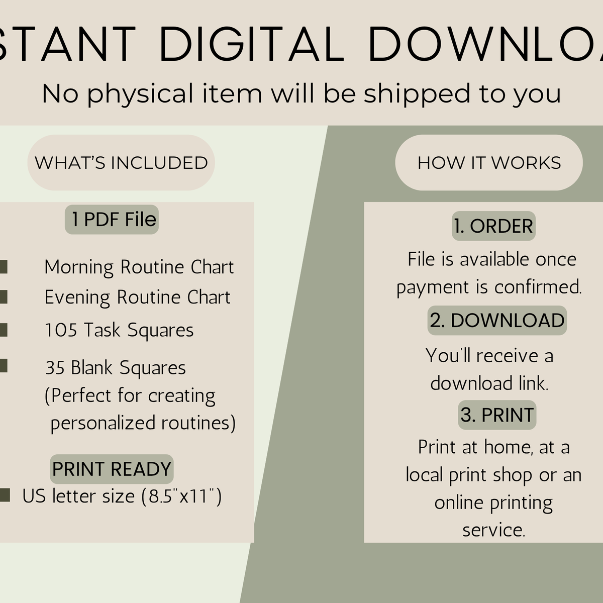 Morning & Evening Routine - Digital Download