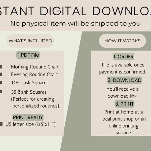 Morning & Evening Routine - Digital Download